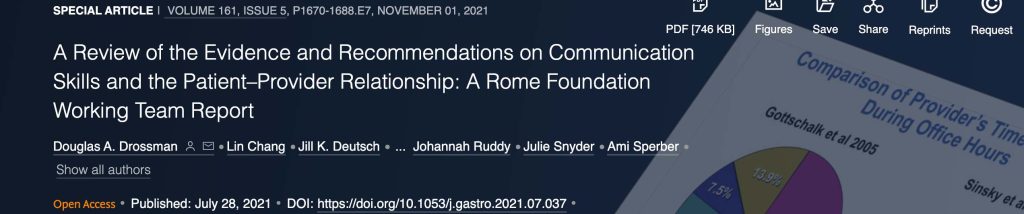 A Review of the Evidence and Recommendations on Communication Skills and the Patient–Provider Relationship