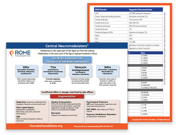 Rome Foundation Central Neuromodulators