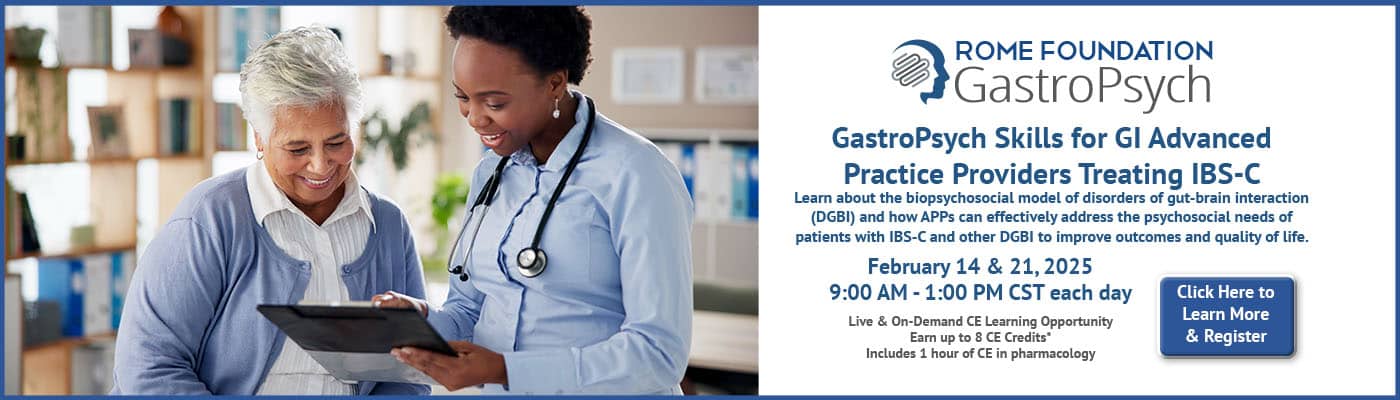 GastroPsych Skills for GI Advance Practice Providers Treating IBS-C